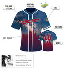 Custom Embroidered BOSTON City Skyline Baseball Jersey, Hip-Hop Galaxy Design, Personalized Your Name & Number