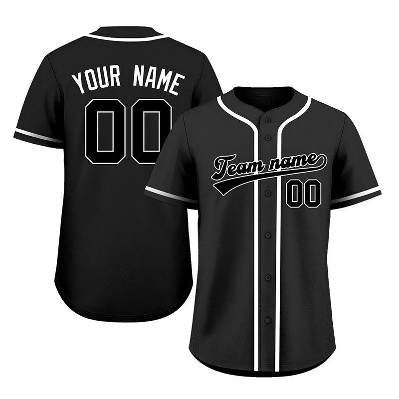 Custom Embroidered Black Baseball Jersey, Personalized Baseball Sports Uniform For  Men Women Youth Boy
