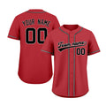 Custom Embroidered Red Black White Baseball Jersey, Personalized Baseball Sports Uniform For  Men Women Youth Boy