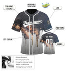 Custom Embroidered CHICAGO Black City Skyline Baseball Jersey, Hip-Hop Galaxy Design, Personalized Your Name & Number