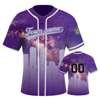 Custom Embroidered COLORADO City Skyline Baseball Jersey, Hip-Hop Galaxy Design, Personalized Your Name & Number