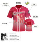 Custom Embroidered LOS ANGELES City Skyline Baseball Jersey, Hip-Hop Galaxy Design, Personalized Your Name & Number