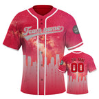 Custom Embroidered LOS ANGELES City Skyline Baseball Jersey, Hip-Hop Galaxy Design, Personalized Your Name & Number
