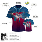 Custom Embroidered Minnesota City Skyline Baseball Jersey, Hip-Hop Galaxy Design, Personalized Your Name & Number