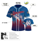 Custom Embroidered Philadelphia City Skyline Baseball Jersey, Hip-Hop Galaxy Design, Personalized Your Name & Number