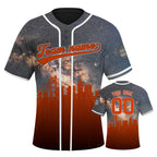 Custom Embroidered San Francisco City Skyline Baseball Jersey, Hip-Hop Galaxy Design, Personalized Your Name & Number