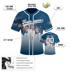 Custom Embroidered Seattle City Skyline Baseball Jersey, Hip-Hop Galaxy Design, Personalized Your Name & Number