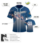 Custom Embroidered Tampa Bay City Skyline Baseball Jersey, Hip-Hop Galaxy Design, Personalized Your Name & Number