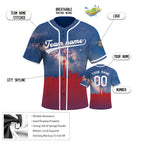 Custom Embroidered Toronto City Skyline Baseball Jersey, Hip-Hop Galaxy Design, Personalized Your Name & Number