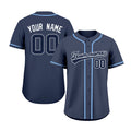 Custom Embroidered Blue Baseball Jersey, Personalized Baseball Sports Uniform For  Men Women Youth Boy