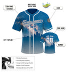 Custom Embroidered Kansas City Skyline Baseball Jersey, Hip-Hop Galaxy Design, Personalized Your Name & Number
