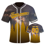 Custom Embroidered San Diego City Skyline Baseball Jersey, Hip-Hop Galaxy Design, Personalized Your Name & Number